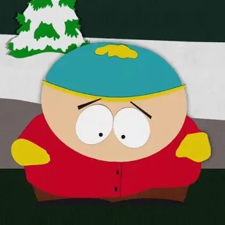 😞 Eric Cartman South Park 卡通, 角色, 南方公园, 埃里克·卡特曼 telegram sticker