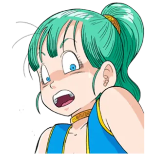 😰 Bulma Dragon Ball Bulma, Dragon Ball, anime, cartoon, character telegram sticker