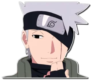 😊 Kakashi Naruto anime, character, kakashi, naruto, sticker telegram sticker
