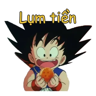 🤩 Goku Dragon Ball Lụm tiền Dragon Ball, Goku, Anime, Manga, Niño, Divertido, Lindo whatsapp sticker