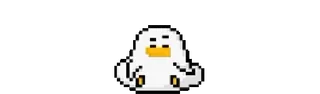 🐥 pato, pixel art, animal, lindo, dibujos animados, pájaro telegram sticker