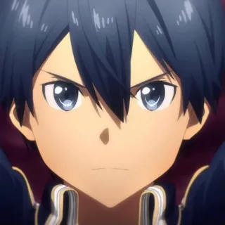😠 Kirito Sword Art Online Anime, Kirito, Sword Art Online, Personaje, Avatar telegram sticker