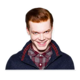😀 Cameron Monaghan mężczyzna, aktor, portret, rude włosy, uśmiech telegram sticker