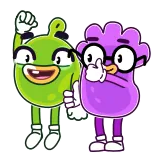 👍 cartoon, characters, friends, positive, happy telegram sticker