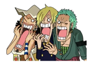😨 Zoro One Piece Anime, One Piece, Kartun, Wajah lucu, Karakter whatsapp sticker