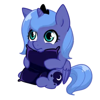 💤 Luna kuda poni, imut, kartun, menggemaskan, binatang, sihir, fantasi whatsapp sticker