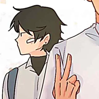 🐈‍⬛️ Cartoon, Anime, Personage, Vredesteken, Gebaar, Vriendschap telegram sticker