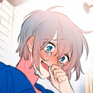 😭 哭泣, 动漫, 悲伤, 眼泪, 情感, 角色, 漫画 whatsapp sticker