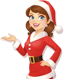 💁‍♀ Natale, Babbo Natale, donna, cartone animato, vacanza, festivo telegram sticker