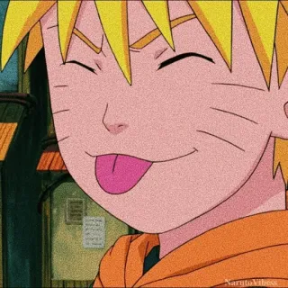 💛 Naruto Uzumaki Naruto Аниме, Наруто, Узумаки, Персонаж, Язык, Смешной telegram sticker