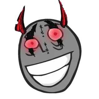 😁 diabeł, zło, kreskówka, maska, straszny, horror, czerwony, halloween telegram sticker