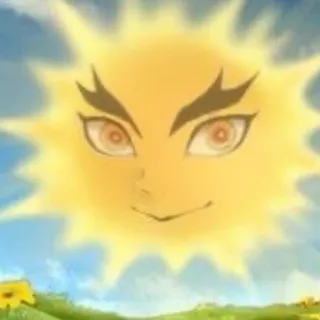 🌞 sol, rosto, céu, natureza telegram sticker