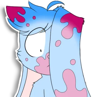☁️ dessin animé, lapin, animal, mignon, illustration telegram sticker