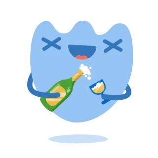 🥂 sampanye, perayaan, pesta, alkohol, bersulang, minuman telegram sticker