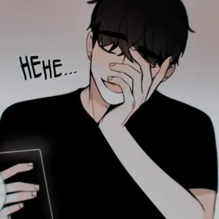 ✖️ HEHE.... Grinsen, Meme, Hehe, Lachen, Cartoon, Illustration telegram sticker