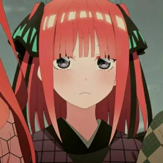 😒 Nino Nakano The Quintessential Quintuplets anime, cartoon, girl, Nino Nakano, The Quintessential Quintuplets, character telegram sticker