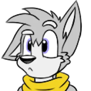 😯 Cartoon, Dier, Personage, Wolf, Furry telegram sticker