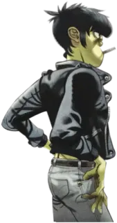 😒 Murdoc Niccals Gorillaz gorillaz, murdoc niccals, cartone animato, band, sigaretta telegram sticker