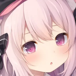 🥺 Anime, Carino, Capelli rosa, Ragazza, Cartone animato telegram sticker