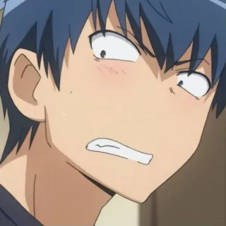 💙 anime, boy, expression, confused, scared telegram sticker