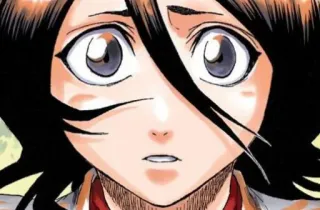 😧 Rukia Kuchiki Bleach Anime, Manga, Personaggio, Faccia, Primo piano, Espressione telegram sticker