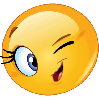 😉 Emoji, Lächeln, Zwinkern, Glücklich, Gesicht telegram sticker