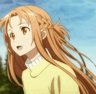 💞 Asuna Yuuki Sword Art Online anime, character, asuna yuuki, sword art online whatsapp sticker