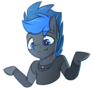 🤷‍♂️ Pony, verwirrt, Achselzucken, Frage, Cartoon telegram sticker