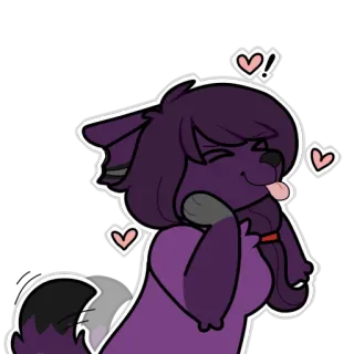 ❤ hond, schattig, dier, liefde, harten, cartoon, huisdier whatsapp sticker