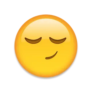 😏 Emoji, Grinsen, Gelb, Gesicht, Ausdruck telegram sticker