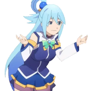 🤷‍♀️ Aqua Konosuba Anime, Karakter, Aqua, Konosuba, Pertanyaan, Bingung telegram sticker