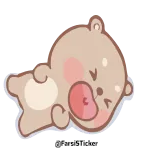 😂 słodki, niedźwiedź, kreskówka, śpiący telegram sticker