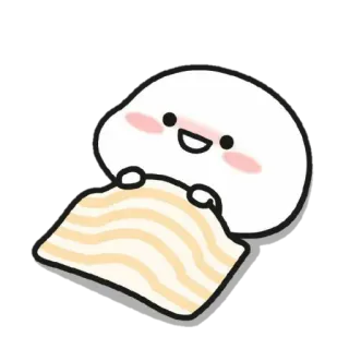 🍢 mono, adorable, kawaii, dormilón, manta, dibujos animados whatsapp sticker