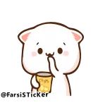 🍟 @FarsiSticker 귀여운, 동물, 곰, 카와이, 스티커 telegram sticker
