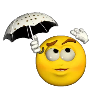 🌂 Emoji, Ombrello, Meteo, Pioggia, Cartoni animati telegram sticker