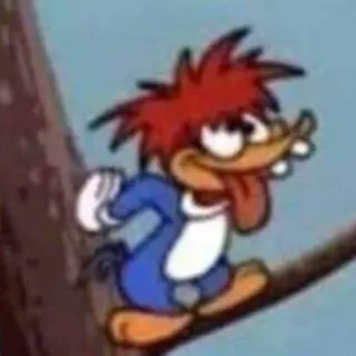 🥴 Woody Woodpecker cartoon, woody woodpecker, funny, animation telegram sticker