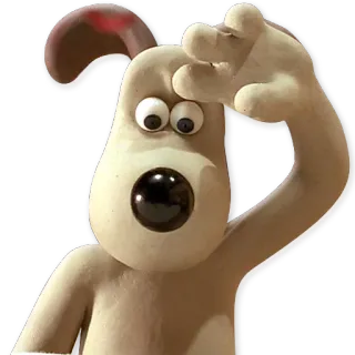 😓 Gromit Wallace and Gromit dog, cartoon, claymation, stop motion telegram sticker