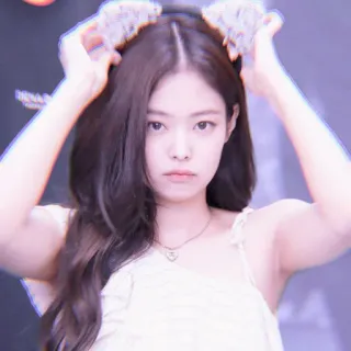 🍼 phụ nữ, người, châu á, cô gái, kpop, băng đô tai, dễ thương, chân dung telegram sticker