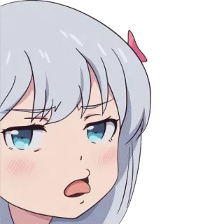 🤢 Anime, Dziewczyna, zirytowana, słodka, Manga telegram sticker