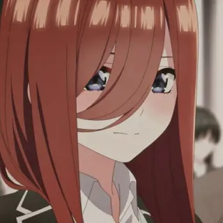 🔪 Miku Nakano The Quintessential Quintuplets Аниме, Манга, Милый, Девушка, Мику Накано, Пять невест telegram sticker