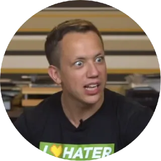 😧 I ❤ HATER 喷子, 幽默, 梗, 搞笑 telegram sticker