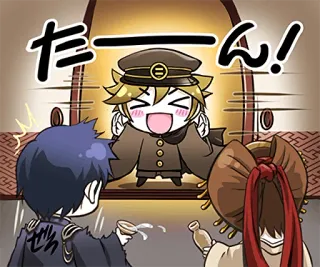 💥 たーん! anime, manga, cute, kawaii, celebration telegram sticker