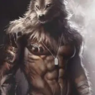 🖤 wilkołak, potwór, fantasy, stworzenie, człowiek-wilk telegram sticker