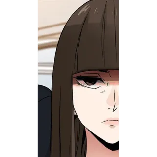 🖤 woman, character, portrait, cartoon, girl, face whatsapp sticker