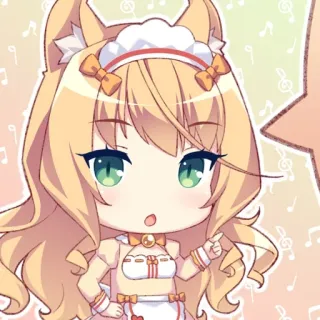 🌟 애니메이션, 치비, 귀여운, 카와이, 만화, 메이드, 네코, 고양이 소녀 telegram sticker