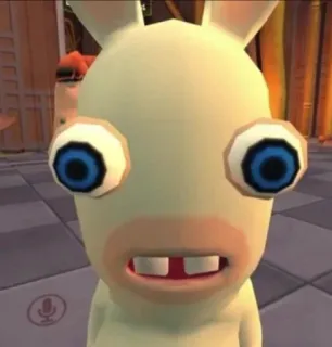 💬 Rabbid Rabbid, смешной, персонаж, видеоигра, мем telegram sticker