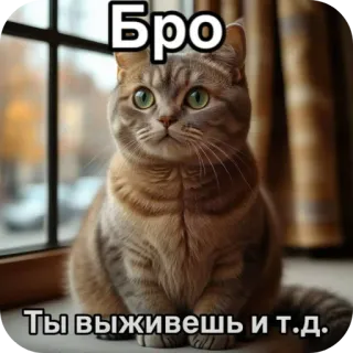 🐦 Бро. Ты выживешь и т.д. whatsapp sticker