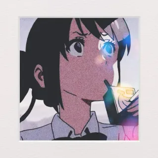 ✨ Anime, Personaggio, Ragazza, Bere telegram sticker