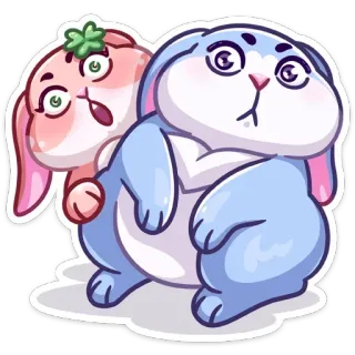 😱 coelho, animal, adesivo, fofo, coelho whatsapp sticker