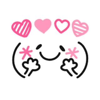 🥰 coeurs, mignon, kawaii, amour, joyeux, émoticône whatsapp sticker